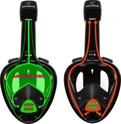 Atlantis Full Face Mask 2.0 - Snorkelmasker - Volwassenen - Zwart - S/M -Watersporten 1165x1200 1