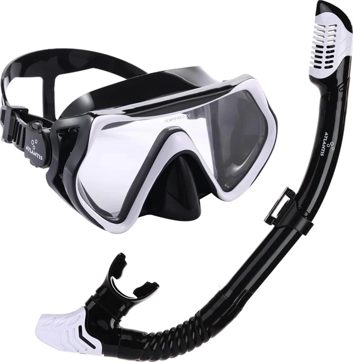 Atlantis Borneo Combo - Snorkelset - Volwassenen - Zwart/Grijs 4 Atlantis Borneo Combo - Snorkelset - Volwassenen - Zwart/Grijs - Image 2