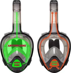 Atlantis Full Face Mask 3.0 - Snorkelmasker - Volwassenen - Zwart/Grijs - L/XL -Watersporten 1172x1200