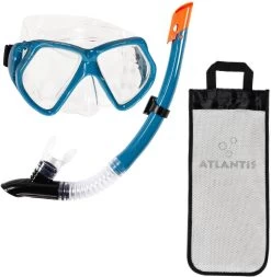 Atlantis Andros Combo - Snorkelset - Volwassenen - Petrol Blauw -Watersporten 1173x1200 1