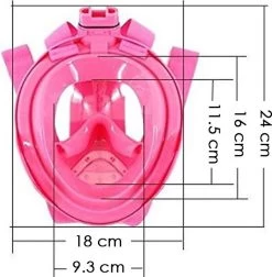 Atlantis Full Face Mask 2.0 - Snorkelmasker - Kinderen - Roze - XS -Watersporten 1177x1200