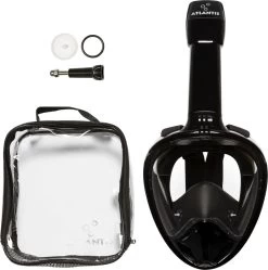 Atlantis Full Face Mask 2.0 - Snorkelmasker - Volwassenen - Zwart - L/XL -Watersporten 1188x1200 2