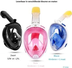 Merkloos Duikmasker Full Face L/XL - Duikbril Met Snorkel - Snorkelset Volwassenen - Zwart - Snorkelmaskers -Watersporten 1200x1127 2