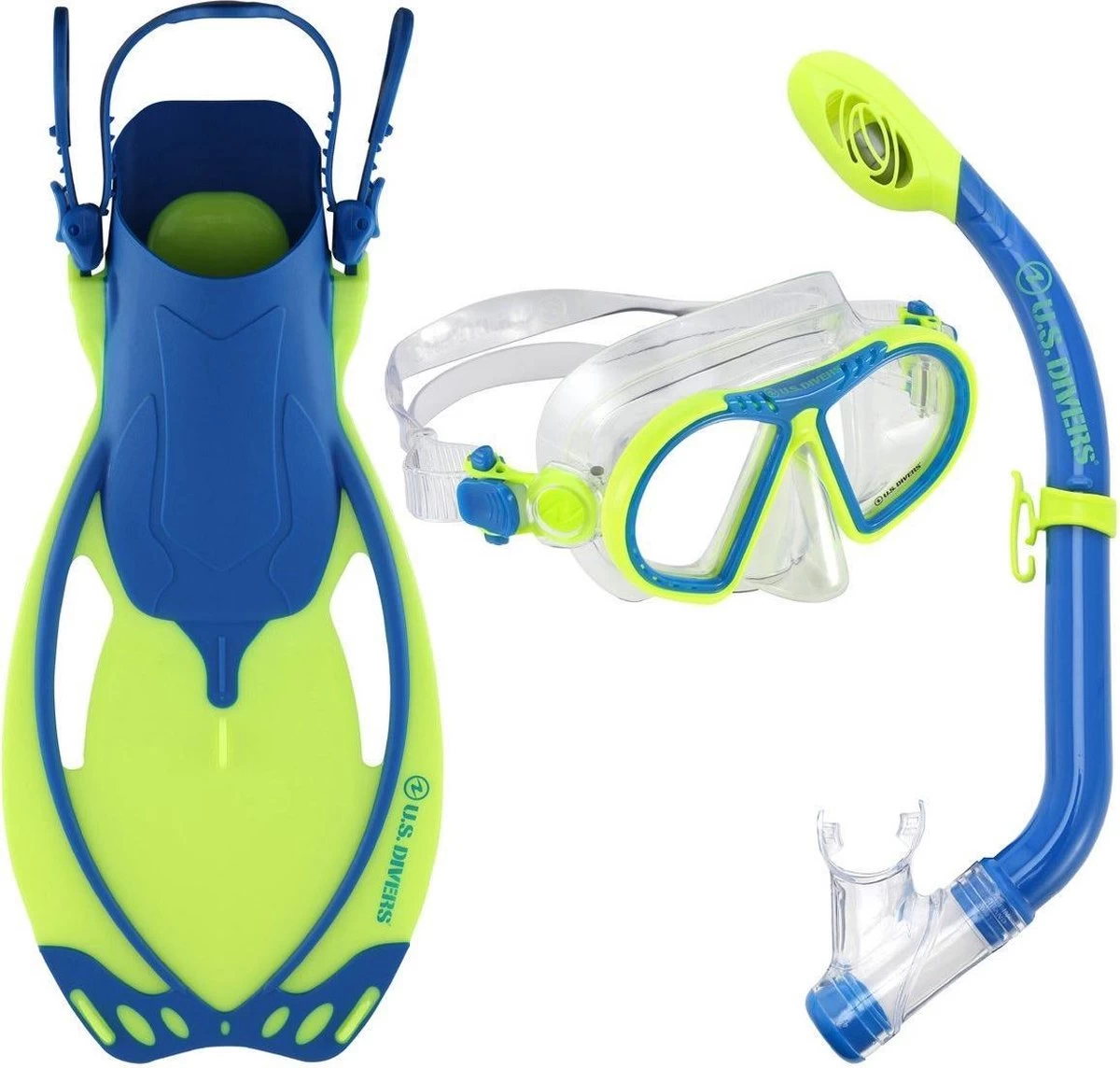 US Divers Toucan Set - Snorkelset - Kinderen - Geel/Blauw - 32-36 3 US Divers Toucan Set - Snorkelset - Kinderen - Geel/Blauw - 32-36