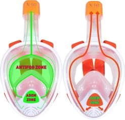 X10 Full Face Mask- Snorkelmasker - Kinderen - Oranje - XS -Watersporten 1200x1146