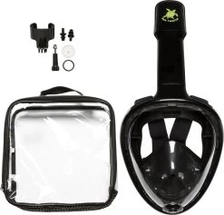 Sea Turtle Full Face Mask - Snorkelmasker - Volwassenen - Zwart - S/M -Watersporten 1200x1150 1