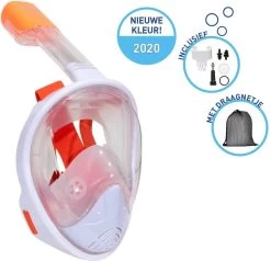 X10 Full Face Mask- Snorkelmasker - Kinderen - Oranje - XS -Watersporten 1200x1156