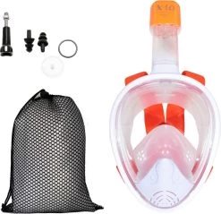 X10 Full Face Mask- Snorkelmasker - Kinderen - Oranje - XS -Watersporten 1200x1163