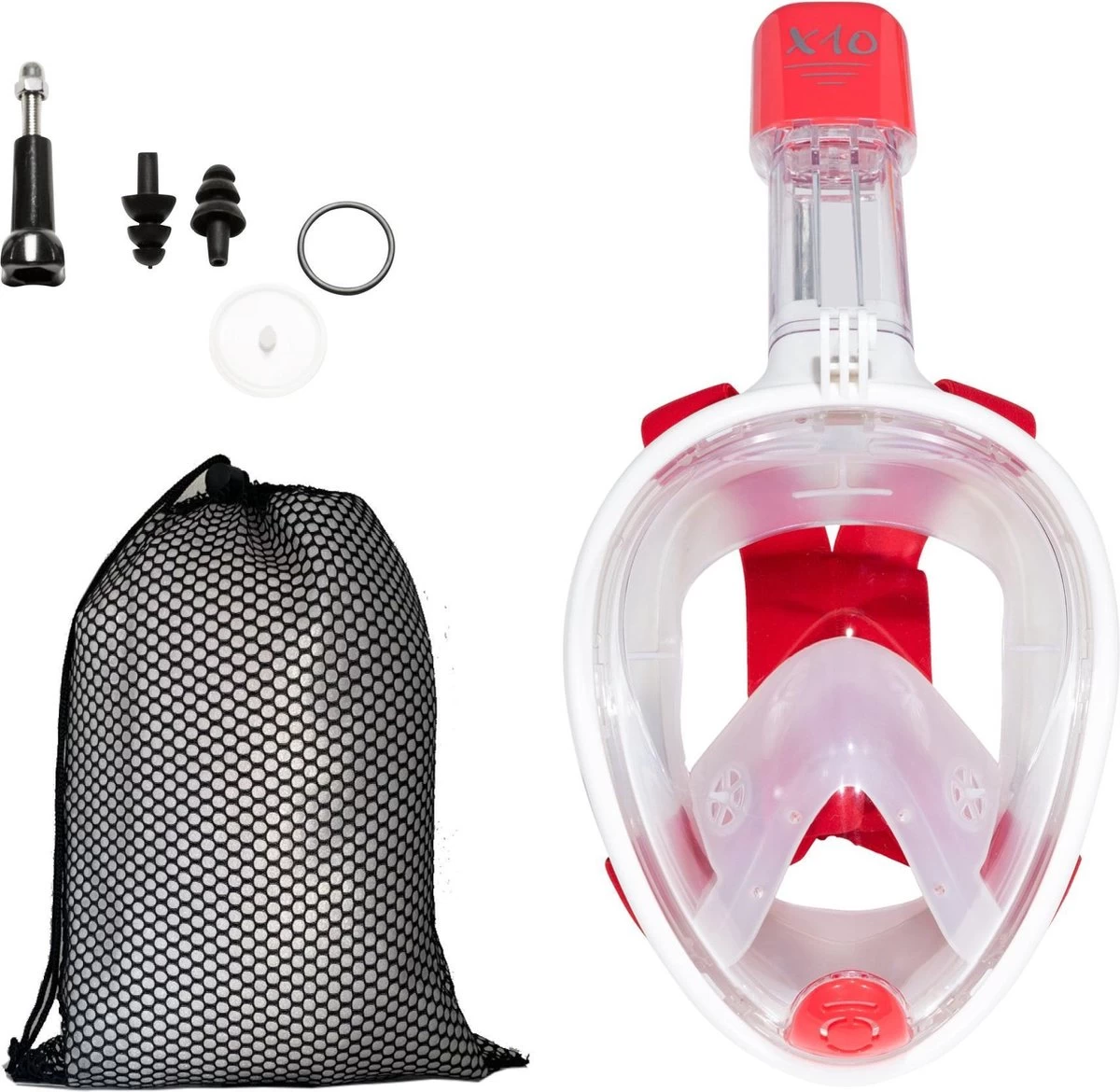 X10 Full Face Mask- Snorkelmasker - Volwassenen - Coral - L/XL 8 X10 Full Face Mask- Snorkelmasker - Volwassenen - Coral - L/XL - Image 6