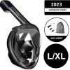 Campingwise Full Face Duikmasker, Snorkelmasker - Zwart - Maat L/XL