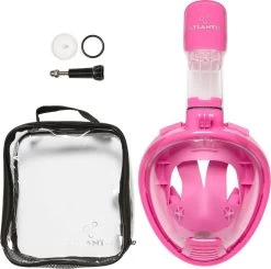 Atlantis Full Face Mask 2.0 - Snorkelmasker - Kinderen - Roze - XS -Watersporten 1200x1189