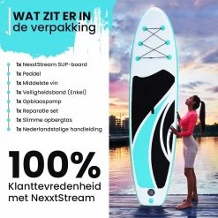 NexxtStream SUP Board - Opblaasbaar Paddle Board - Stand Up Paddle Boards - Opvouwbaar - Incl. Opbergtas - 320 X 81 CM - Groen -Watersporten 1200x1200 21