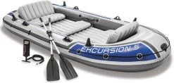 Intex Excursion Opblaasboot - 5 Personen - Grijs -Watersporten 1200x574