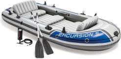 Intex Excursion Opblaasboot - 5 Personen - Grijs -Watersporten 1200x586