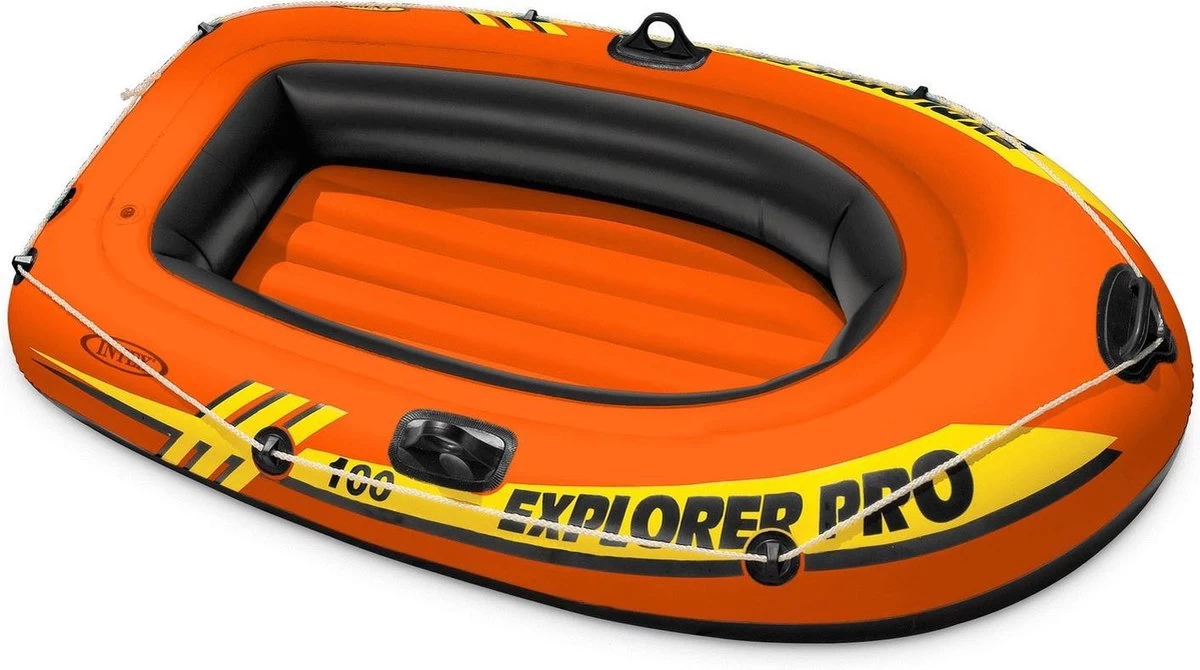 Intex Explorer Pro 100 Opblaasboot - 1 Persoons - Oranje 3 Intex Explorer Pro 100 Opblaasboot - 1 Persoons - Oranje