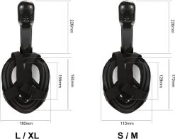 Merkloos Duikmasker Full Face L/XL - Duikbril Met Snorkel - Snorkelset Volwassenen - Zwart - Snorkelmaskers -Watersporten 1200x954 2