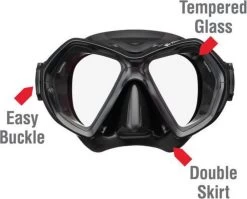 ReefTourer Snorkelmasker Duikbril Snorkelset RC-0107- Zwart/zwart -Watersporten 1200x968 3