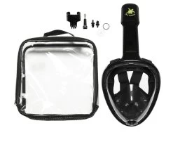 Sea Turtle Full Face Mask - Snorkelmasker - Volwassenen - Zwart - S/M -Watersporten 1200x979