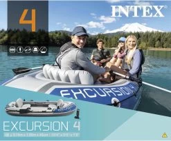 Intex Excursion 4 Opblaasboot - Opblaasboot - Grijs -Watersporten 1200x996