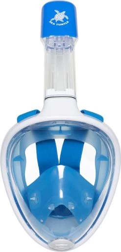 Sea Turtle Full Face Mask - Snorkelmasker - Volwassenen - Wit/Blauw - S/M -Watersporten 579x1200