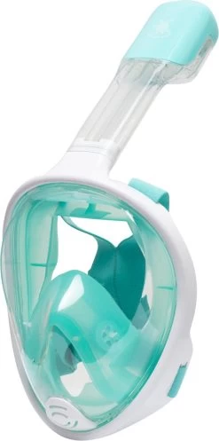 Sea Turtle Full Face Mask - Snorkelmasker - Volwassenen - Wit/Turquoise - S/M -Watersporten 596x1200 2