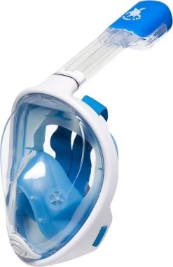 Sea Turtle Full Face Mask - Snorkelmasker - Volwassenen - Wit/Blauw - S/M -Watersporten 778x1200 1