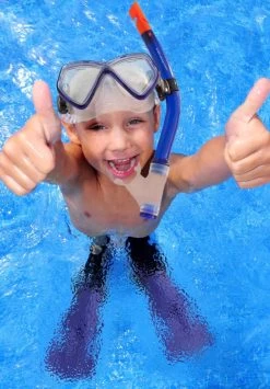 Duikmasker Met Snorkel En Flippers - Kind Maat 32-36 Blauw - Snorkelset Kinderen - Snorkelmasker - Duikbril -Watersporten 835x1200