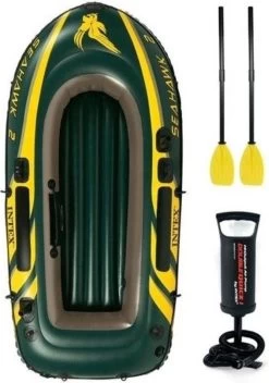 Intex Seahawk Opblaasboot - 2 Personen - Groen -Watersporten 843x1200
