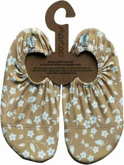 Slipstop Mosterd Flower - Oker Met Witte Bloemen