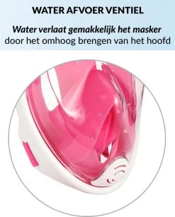 Gadgy Duikmasker Full Face Kinderen - Duikbril Met Snorkel - Snorkelset Kinderen - Snorkelmasker - Roze -Watersporten 966x1200 1