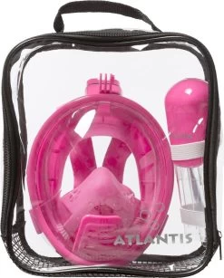 Atlantis Full Face Mask 2.0 - Snorkelmasker - Kinderen - Roze - XS -Watersporten 966x1200