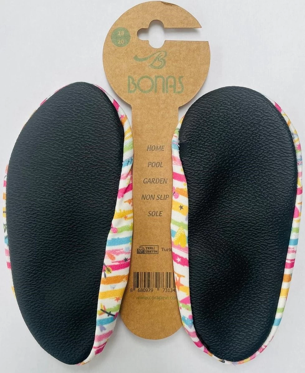 Mood Club & Bonas Antislip Zool Waterschoen | Zwemschoenen | Zwemslof | Gymschoen Voor Kinderen Maat 24-26 Regenboog 4 Mood Club & Bonas Antislip Zool Waterschoen | Zwemschoenen | Zwemslof | Gymschoen Voor Kinderen Maat 24-26 Regenboog - Afbeelding 2