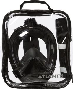 Atlantis Full Face Mask 2.0 - Snorkelmasker - Volwassenen - Zwart - S/M -Watersporten 981x1200