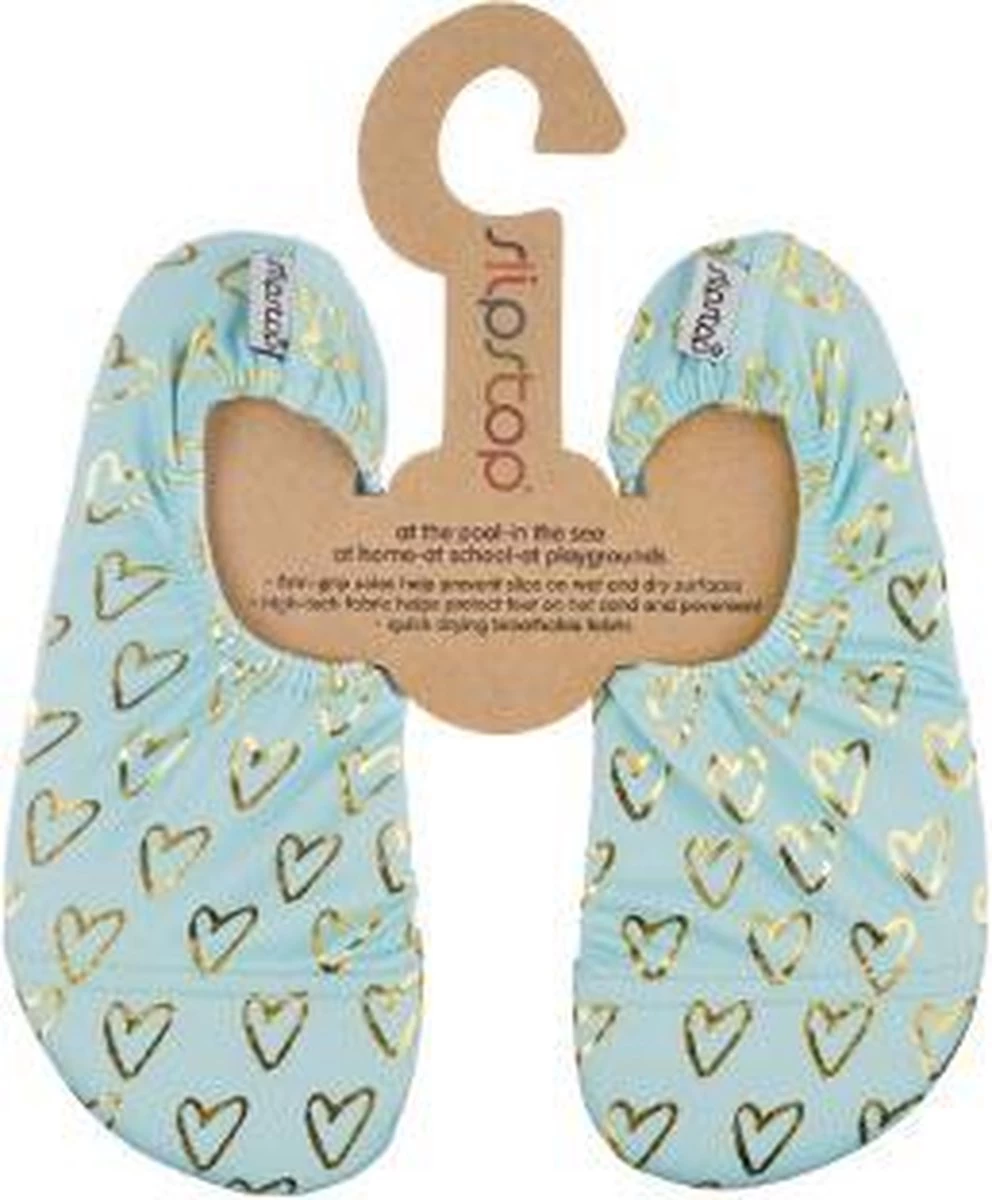 Slipstop Maya - Goud Hartje Zeegroen 3 Slipstop Maya - Goud Hartje Zeegroen